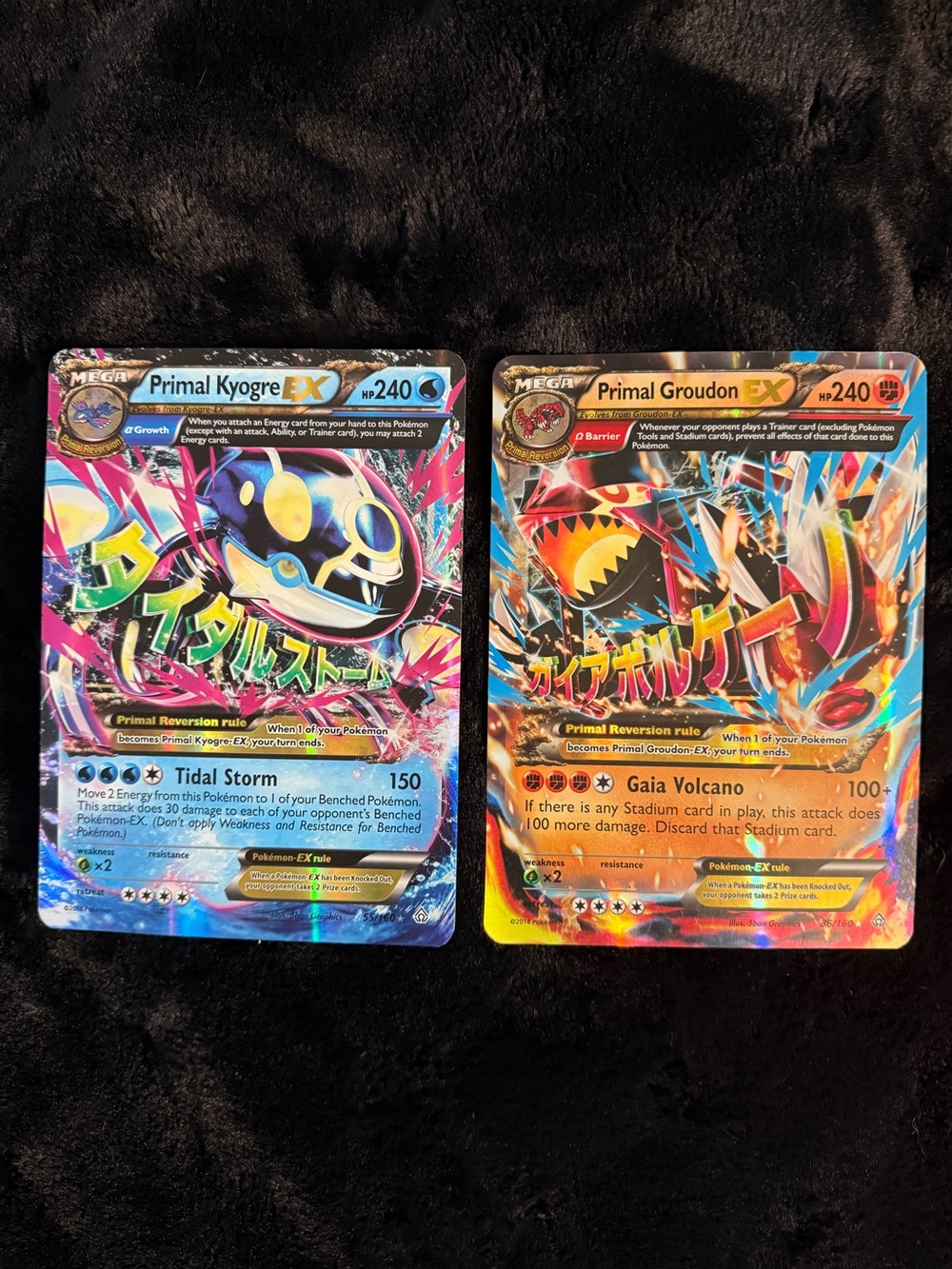 Pokémon Primal Kyogre EX & Primal Groudon EX - Oversize Cards